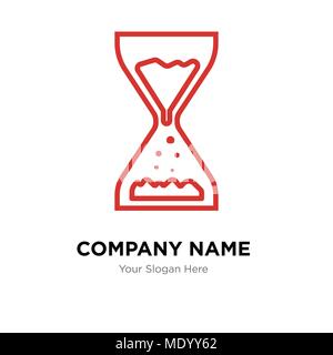 sand-glass company logo design template, Business corporate vector icon Stock Vector