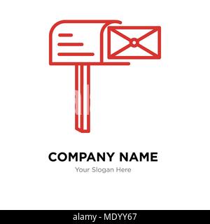 Postbox company logo design template, Business corporate vector icon Stock Vector