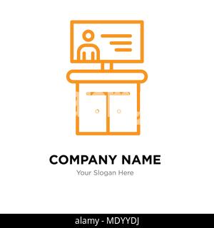 Tv company logo design template, Business corporate vector icon Stock Vector