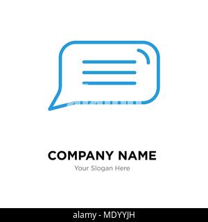 Speech bubble company logo design template, Business corporate vector icon Stock Vector