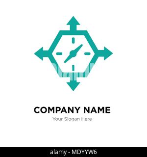 Delivery time company logo design template, Business corporate vector icon Stock Vector