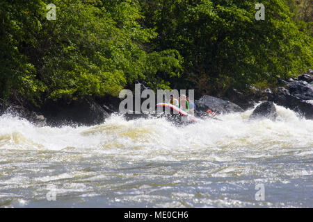 Granite Rapid Class IV, Hells Canyon, Snake River, deepest gorge in North America (7900 feet), forms the border of Idaho and Oregon. Photographer Nort Stock Photo