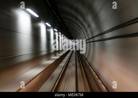 Metro Vancouver SkyTrain tunnel in Vancouver, British Columbia, Canada Stock Photo