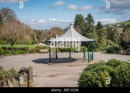 Central Park in the Village of Haworth, near Bradford, home of the famous Bronte family. Stock Photo