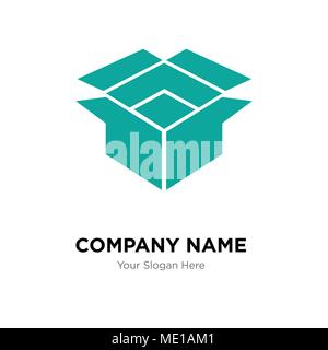 Package for delivery company logo design template, Business corporate vector icon Stock Vector