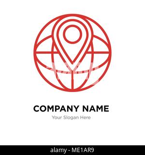 World placeholder company logo design template, Business corporate vector icon Stock Vector