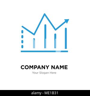 statistic company logo design template, Business corporate vector icon Stock Vector