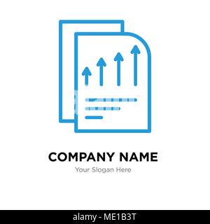 Bars chart page company logo design template, Business corporate vector icon Stock Vector