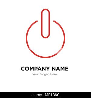 Power button company logo design template, Business corporate vector icon Stock Vector