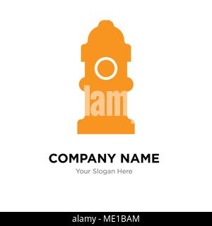 Fire Hydrant company logo design template, Business corporate vector icon Stock Vector