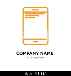 Smartphone company logo design template, Business corporate vector icon Stock Vector