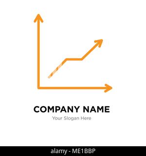 Data analytics descending line company logo design template, Business corporate vector icon Stock Vector