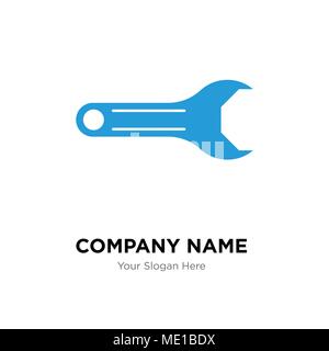 adjustable wrench company logo design template, Business corporate vector icon Stock Vector