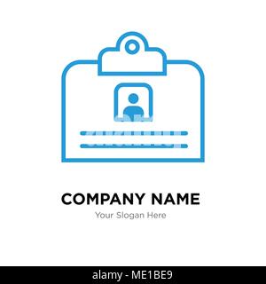 Contact ID Card company logo design template, Business corporate vector icon Stock Vector
