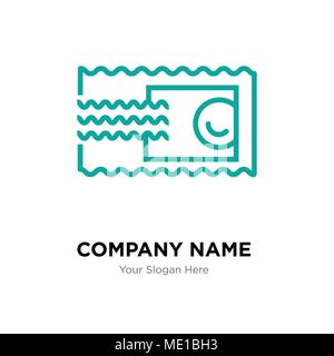 Stamp company logo design template, Business corporate vector icon Stock Vector