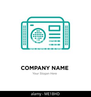 Radio company logo design template, Business corporate vector icon Stock Vector