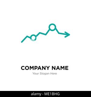 Missing data on analytics company logo design template, Business corporate vector icon Stock Vector