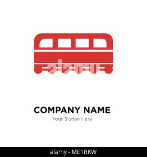 Train front company logo design template, Business corporate vector icon Stock Vector