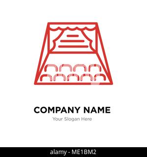 Stage company logo design template, Business corporate vector icon Stock Vector