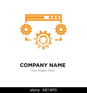 Data settings company logo design template, Business corporate vector icon Stock Vector