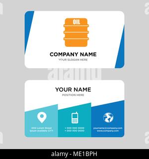oil business card design template, Visiting for your company, Modern Creative and Clean identity Card Vector Illustration Stock Vector