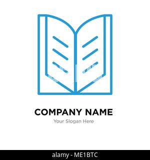 Open book company logo design template, Business corporate vector icon Stock Vector