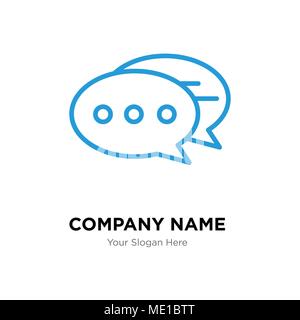 Chat company logo design template, Business corporate vector icon Stock Vector