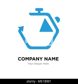 Chronometer company logo design template, Business corporate vector icon Stock Vector