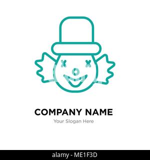 Clown company logo design template, Business corporate vector icon Stock Vector