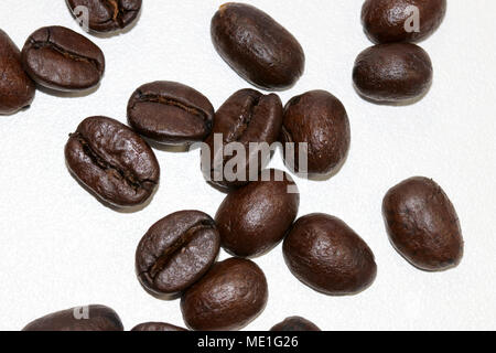 Close up of dark roasted coffee beans Stock Photo