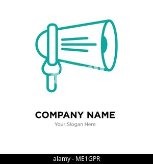 loudspeaker company logo design template, Business corporate vector icon Stock Vector