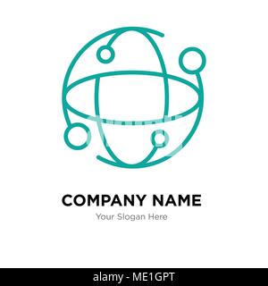 Earth globe company logo design template, Business corporate vector icon Stock Vector