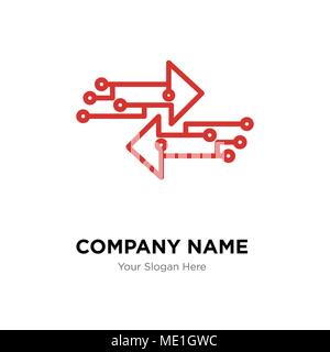 Transfer company logo design template, Business corporate vector icon Stock Vector