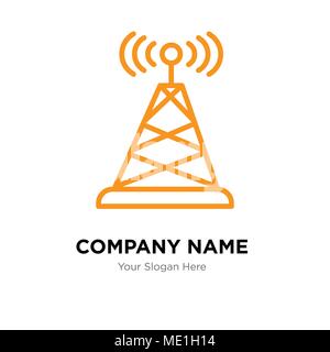 Antenna company logo design template, Business corporate vector icon Stock Vector