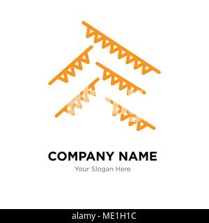 Garland company logo design template, Business corporate vector icon Stock Vector