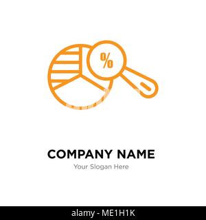 Pie chart analysis company logo design template, Business corporate vector icon Stock Vector