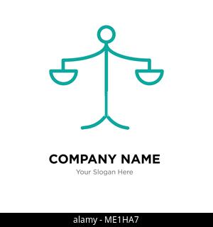 Weighing scale company logo design template, Business corporate vector icon Stock Vector