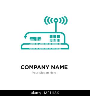Router company logo design template, Business corporate vector icon Stock Vector