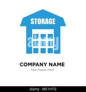 Storage company logo design template, Business corporate vector icon Stock Vector