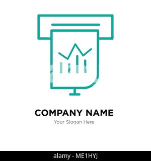Presentation company logo design template, Business corporate vector icon Stock Vector