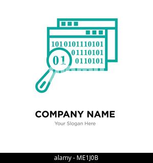 Data search company logo design template, Business corporate vector icon Stock Vector