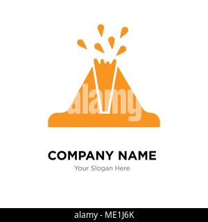 volcano company logo design template, Business corporate vector icon Stock Vector