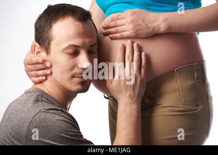 Young family theme. Young family waiting for baby Stock Photo