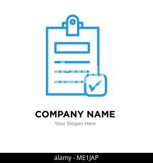 Check document company logo design template, Business corporate vector icon Stock Vector