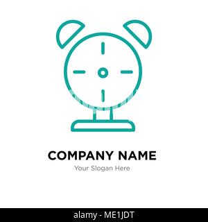 Alarm clock company logo design template, Business corporate vector icon Stock Vector