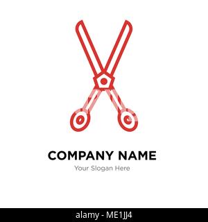 scissors company logo design template, Business corporate vector icon Stock Vector