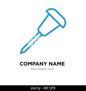 Pushpin company logo design template, Business corporate vector icon Stock Vector