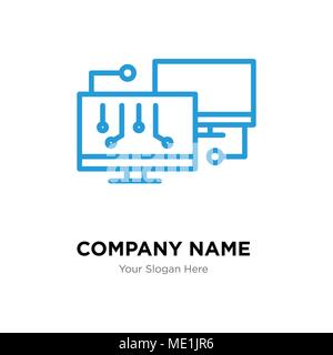 Network company logo design template, Business corporate vector icon Stock Vector