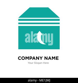 Box of packing for delivery company logo design template, Business corporate vector icon Stock Vector
