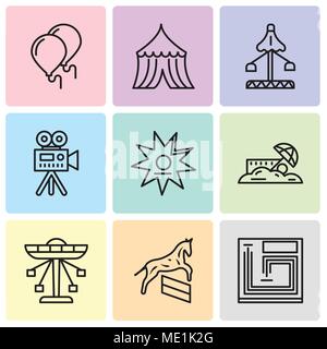 Video game icons set simple style Royalty Free Vector Image